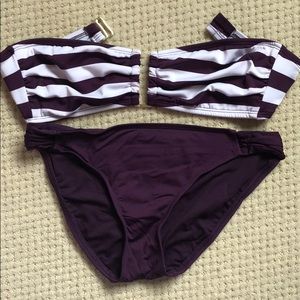 Purple & White bikini set